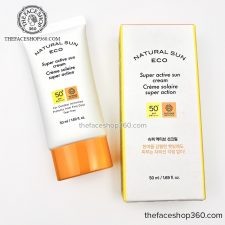 Kem chống nắng toàn diện ngăn bụi mịn Natural Sun Eco Super Active Sun Cream SPF50+ PA++++