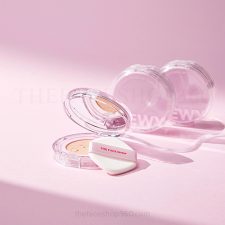 Phấn nước nâng tông thuần chay lâu trôi Dewy Lasting Vegan Tone-Up Cushion SPF33 PA++ The Face Shop