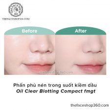 Phấn phủ nén trong suốt kiềm dầu Oil Clear Blotting Compact fmgt The Face Shop